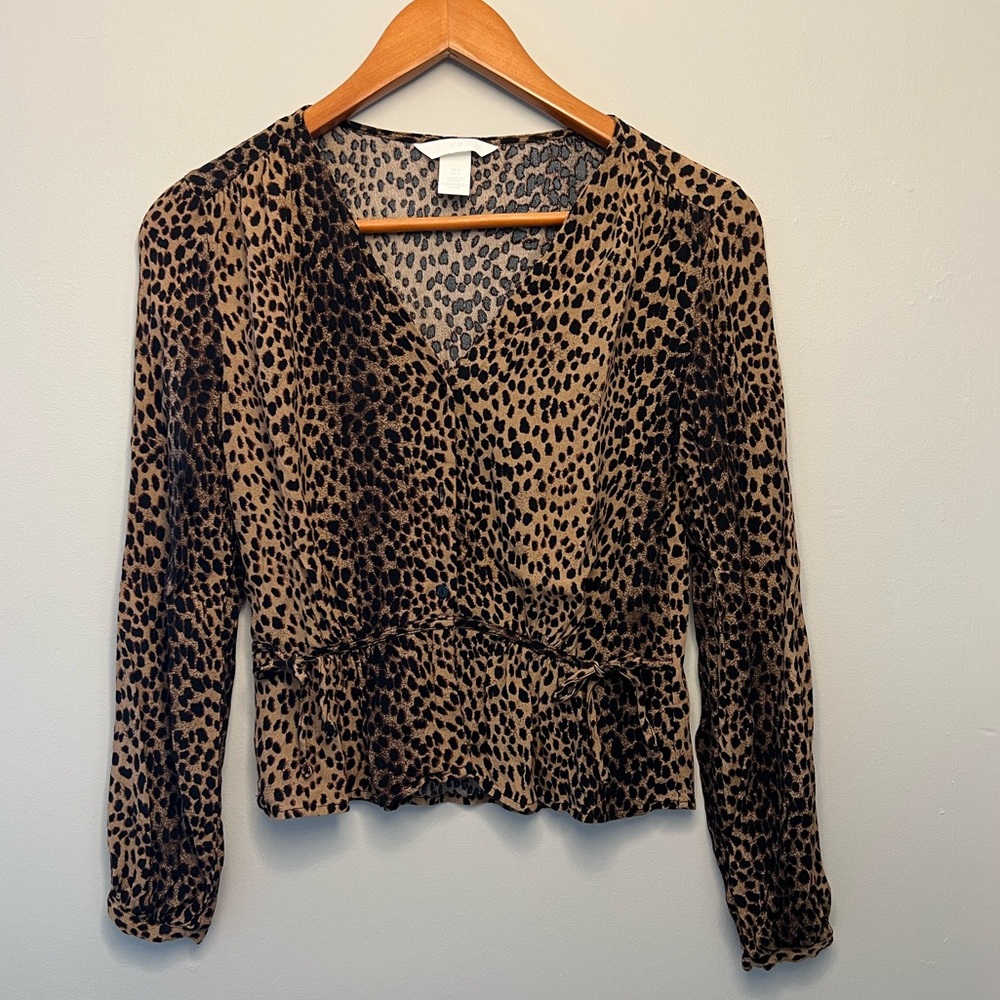 Cheetah Print Blouse - H&M size 2
